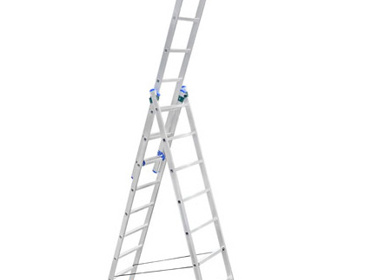 Лестница алюминиевая трехсекционная 9 ступеней LadderBel LS309  РБ