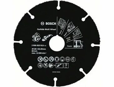 Круг отрезной 125х1.0x22.2 мм для дерева X-LOCK Carbide Multi Wheel BOSCH (подходит для всех типов УШМ) (2608619284)