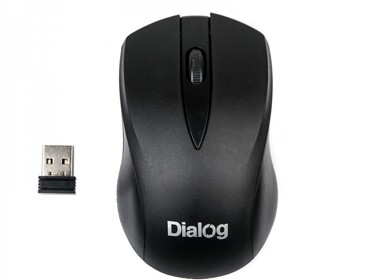 Мышь MROC-15U Dialog Comfort RF 2.4G Optical - 3 кнопки + ролик прокрутки, USB, черная
