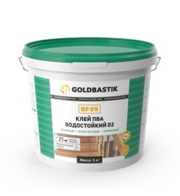 Клей ПВА водостойкий D2 «GOLDBASTIK BF 09»