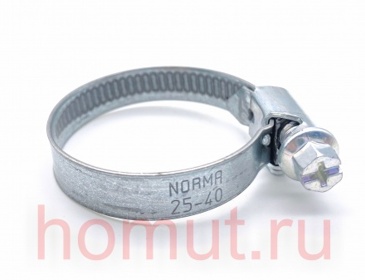 Хомут червячный NORMA 25-40/9 s