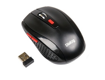 Мышь MROP-01U BLACK Dialog 2.4G Optical - 5 кнопок + ролик прокрутки, USB